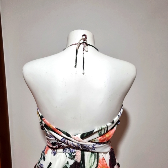 Sheike Size 6 White Floral Cocktail Party Dress - Picture 3 of 6